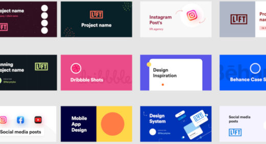 15 free project thumbnails for Figma