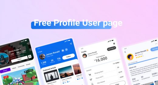 4 free Figma user profile screens