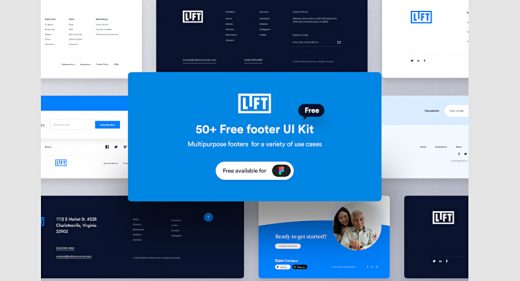 50 free footers templates for Figma