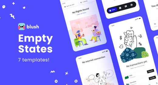 7 empty states Figma templates