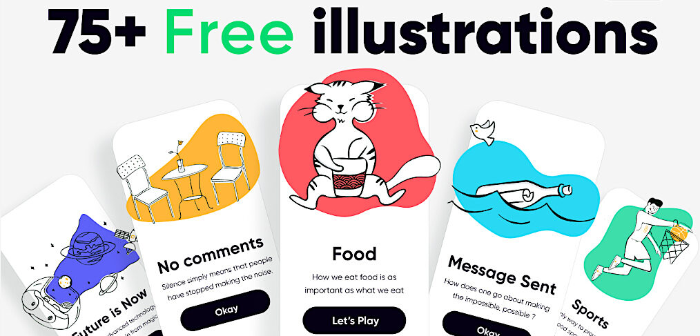 75 free Figma illustrations