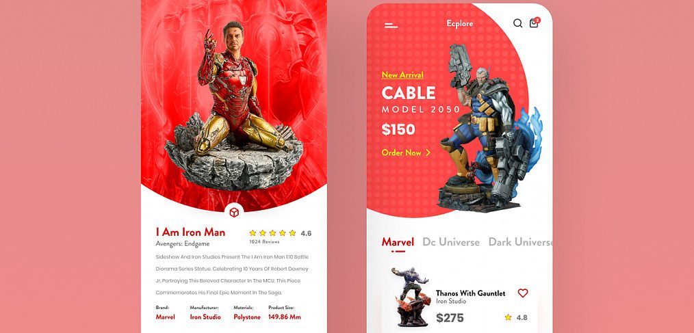 Action figure app template