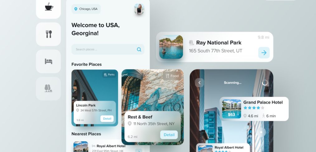 AR Figma travel app template