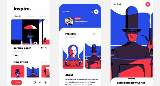 Art inspiration Figma app concept