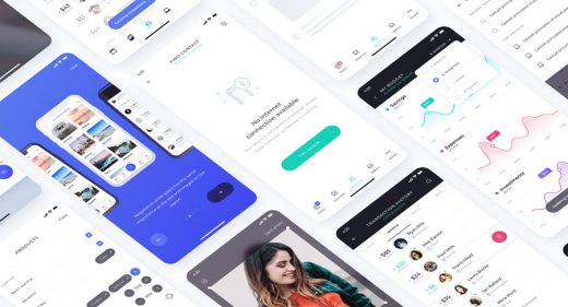 Atro mobile Figma UI kit freebie