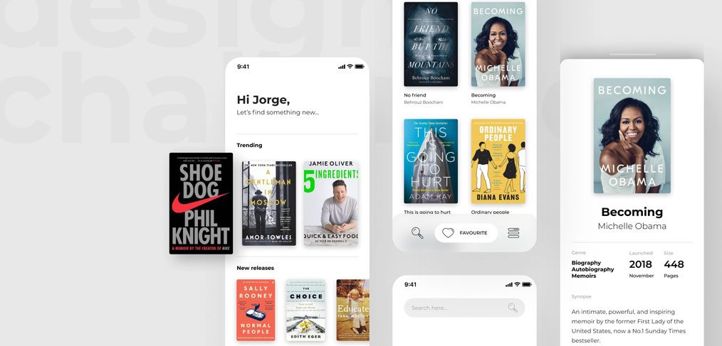 Book reading Figma app template