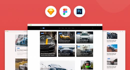 Car blog template for Figma