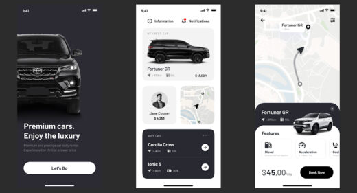 Car rental Figma mobile app template