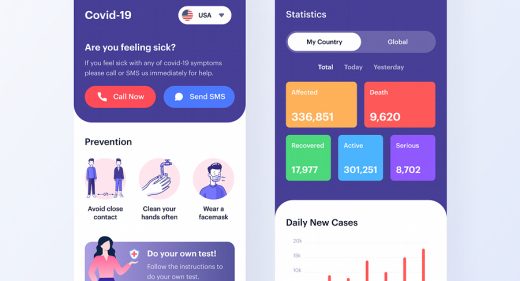 Coronavirus Figma app template