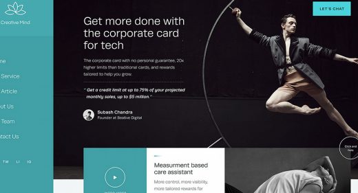 Creative Mind homepage concept