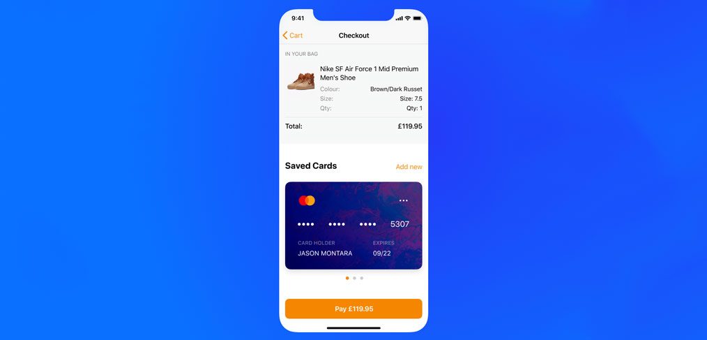 Credit Card checkout screens