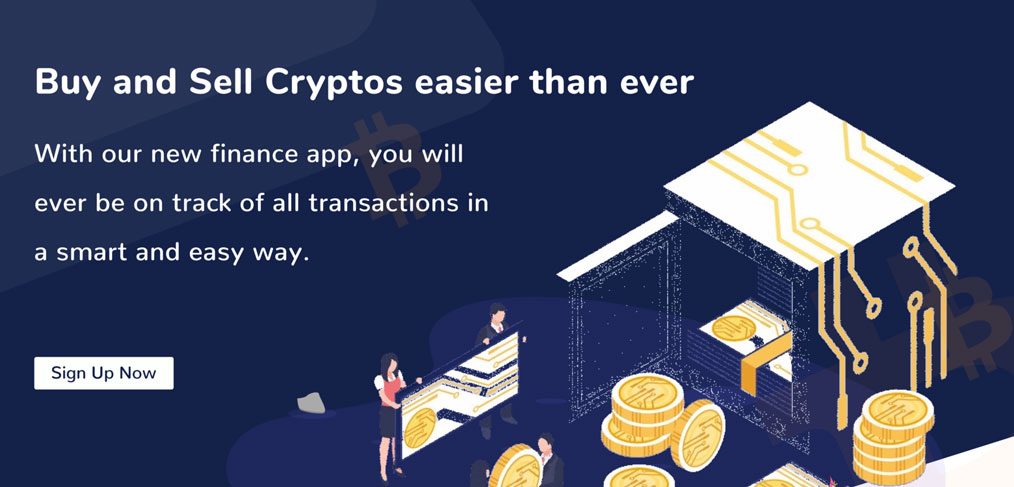 Crypto landing page template