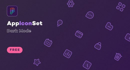 Dark mode free Figma icon set