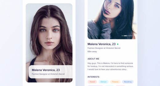 Dating app free Figma template