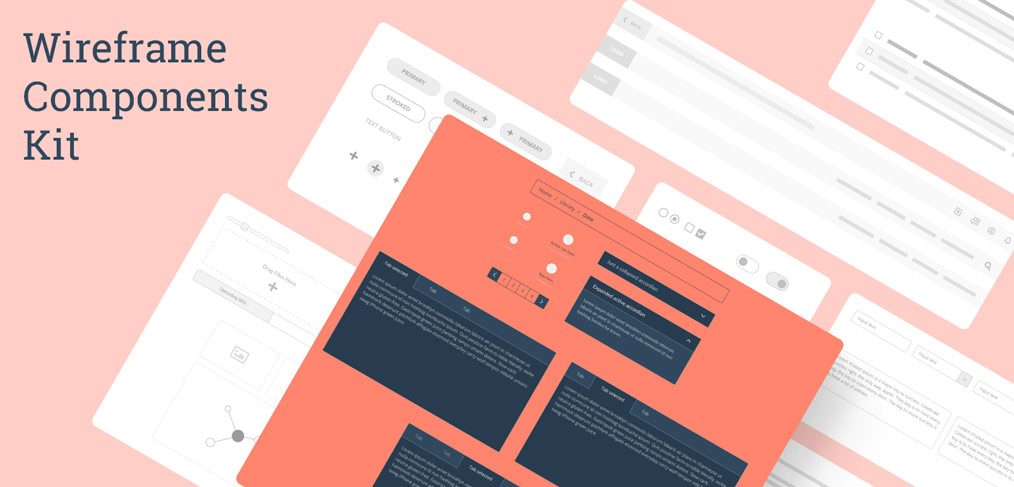 Desktop Wireframe Components Kit