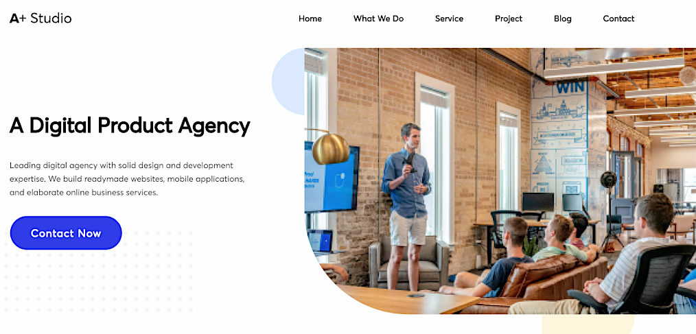 Digital agency Figma landing template