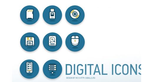 Digital Data Mini Icon Set