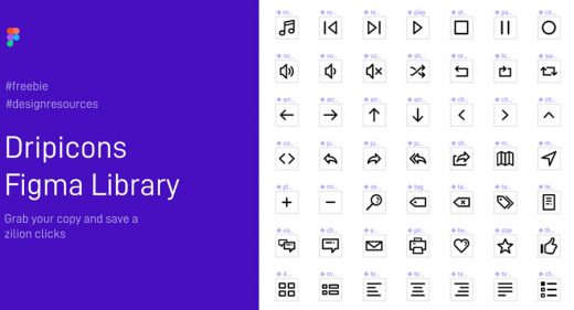 Dripicons Figma free icon set