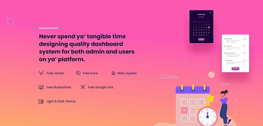 Figma admin dashboard free template