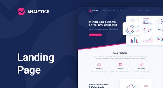 Figma Analytics landing page template