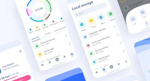 Figma cloud storage app template