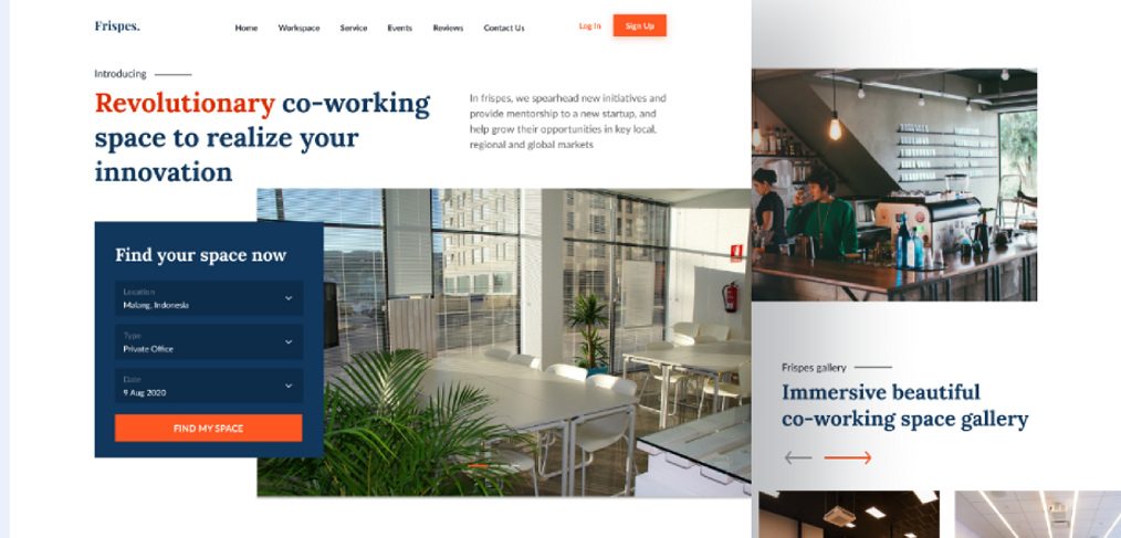 Figma coworking website template