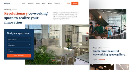 Figma coworking website template