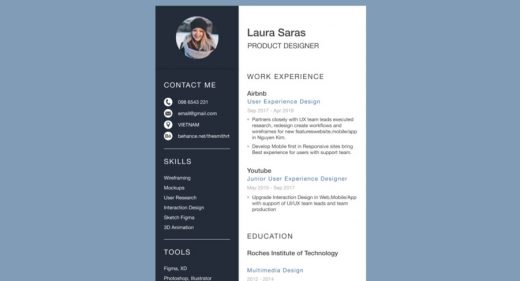 Figma CV resume template