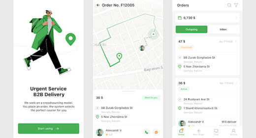 Figma delivery app concept template