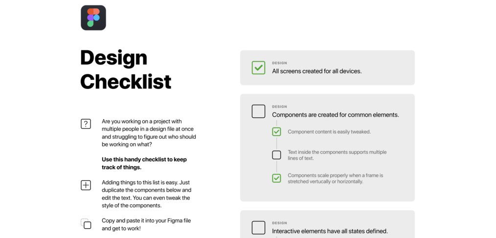 Figma Design Checklist