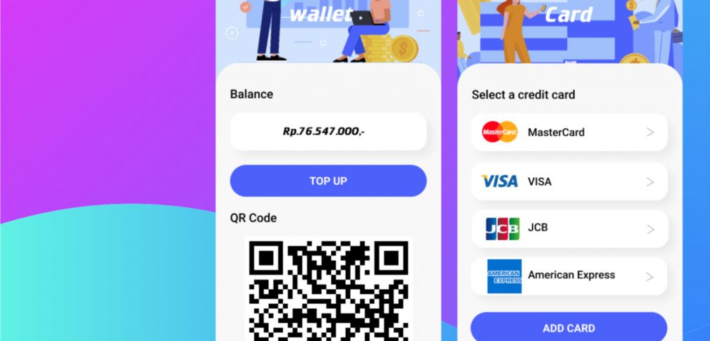 Figma digital wallet mobile concept