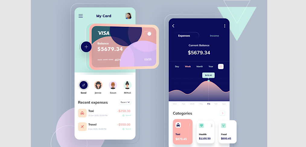 Figma expense tracker app concept