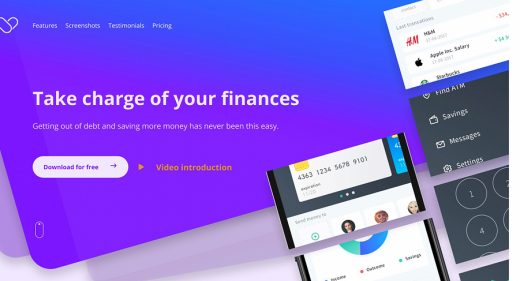 Figma finance landing page template