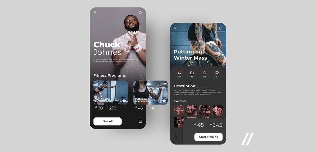 Figma Fitness app template