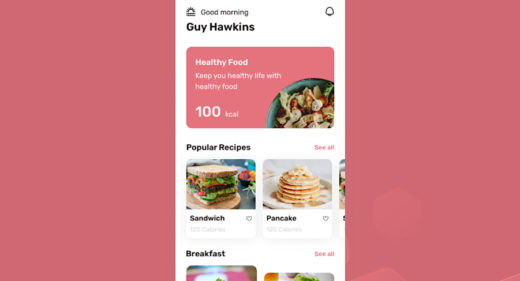 Figma food nutrition app template