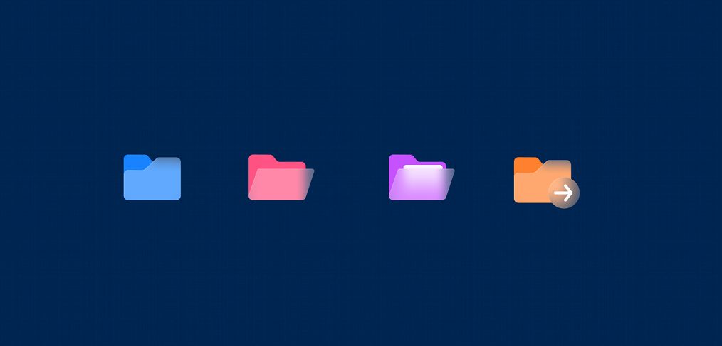 Figma free glassy folder icon