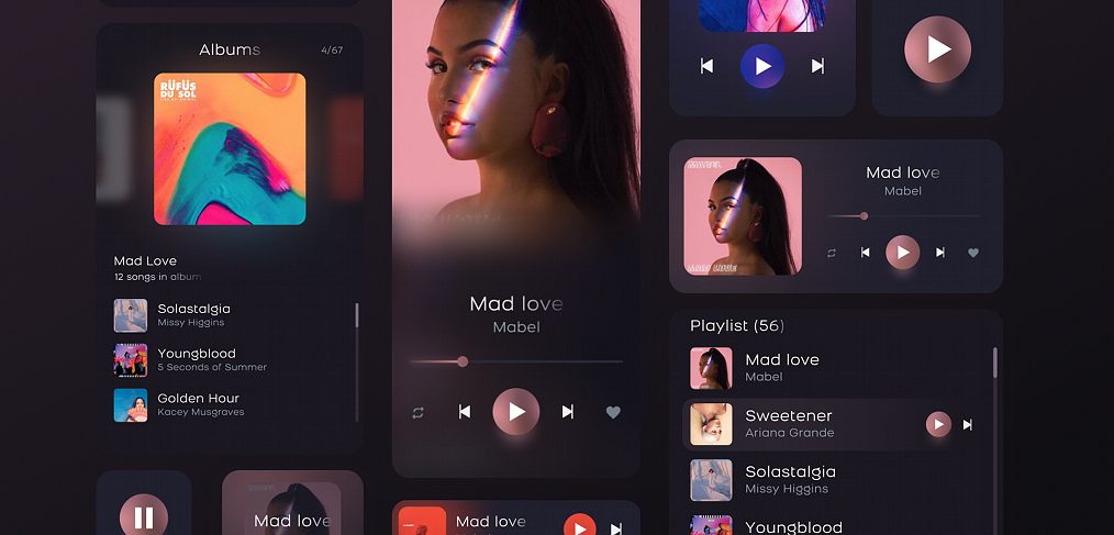 Figma Free Music player app