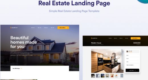 Figma free real estate website template