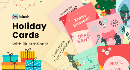 Figma Holidays cards illustrations