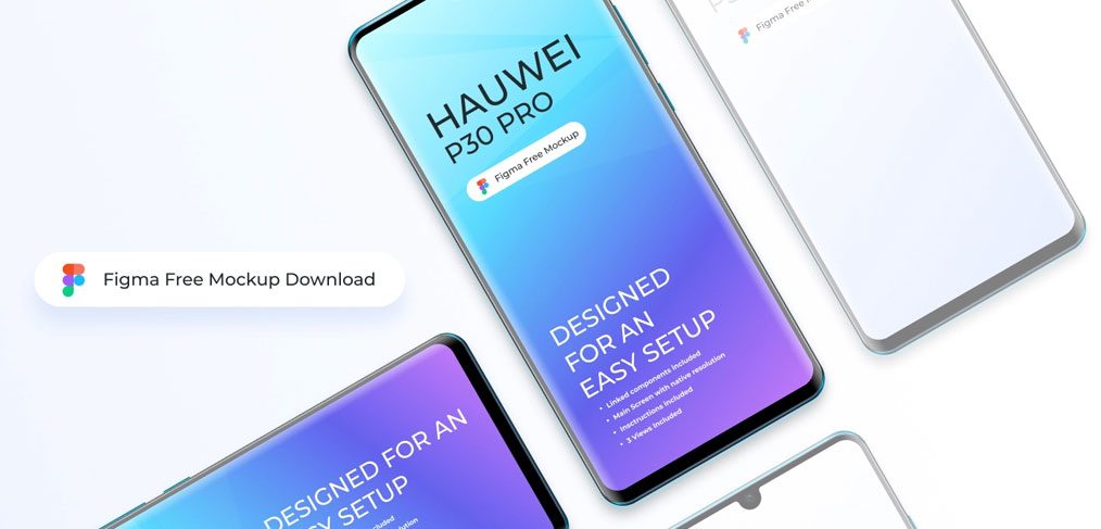 Figma Huawei P30 free mockup