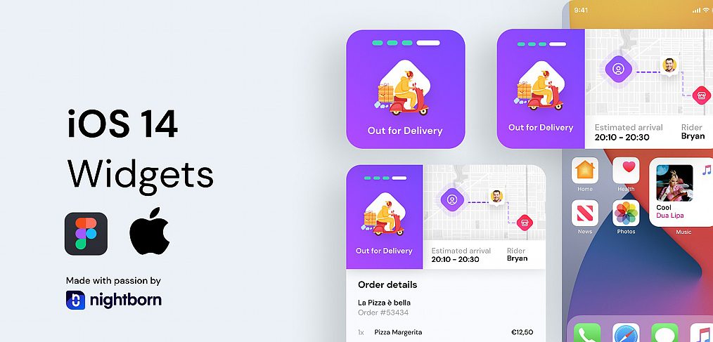Figma iOS 14 delivery widget
