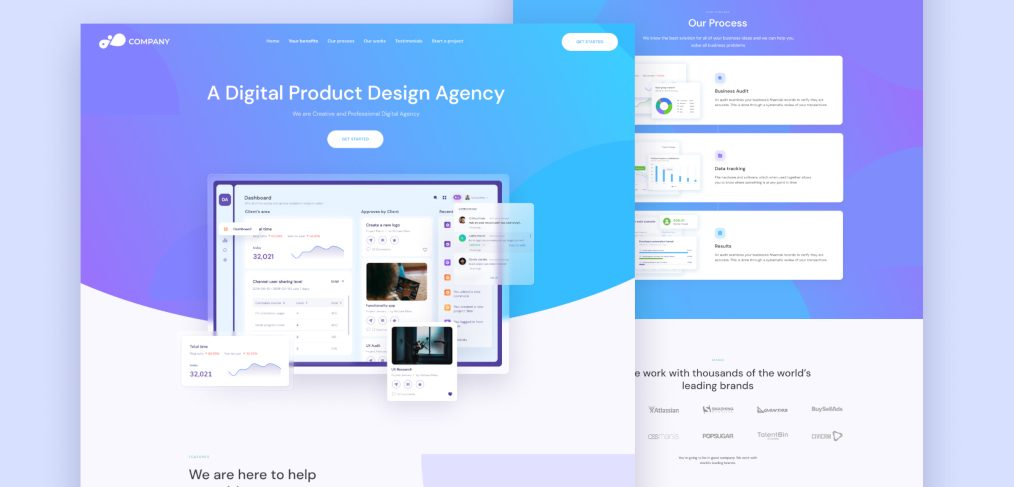 Figma landing page for digital agency