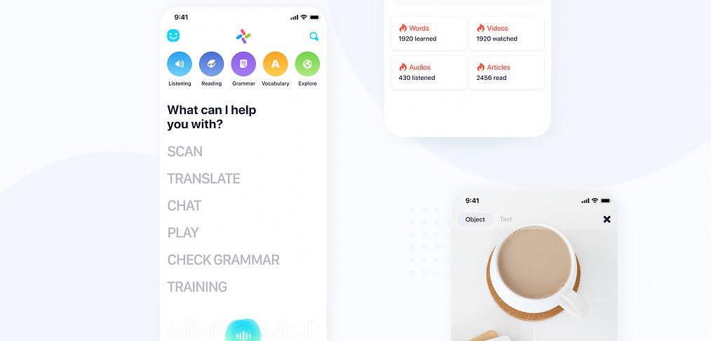 Figma language learning app template