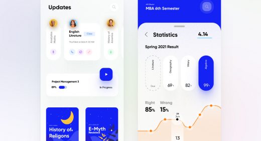 Figma Mobile app template for students