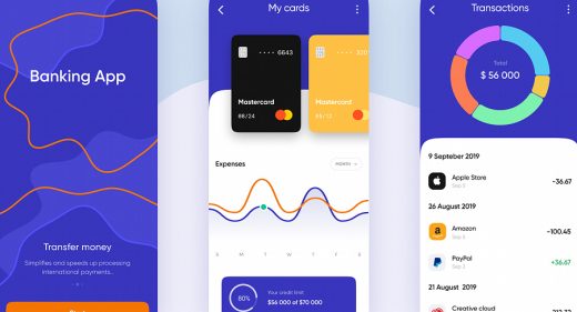 Figma mobile banking app template