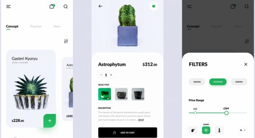 Figma plant shop app template