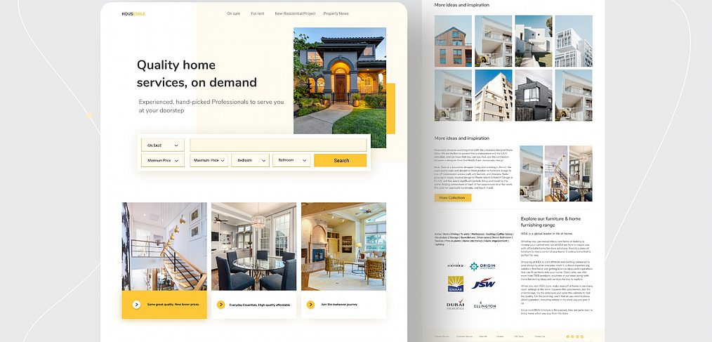 Figma real estate landing page