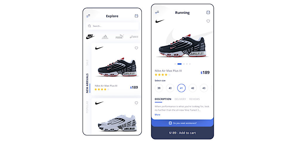 Figma sneakers online shop template