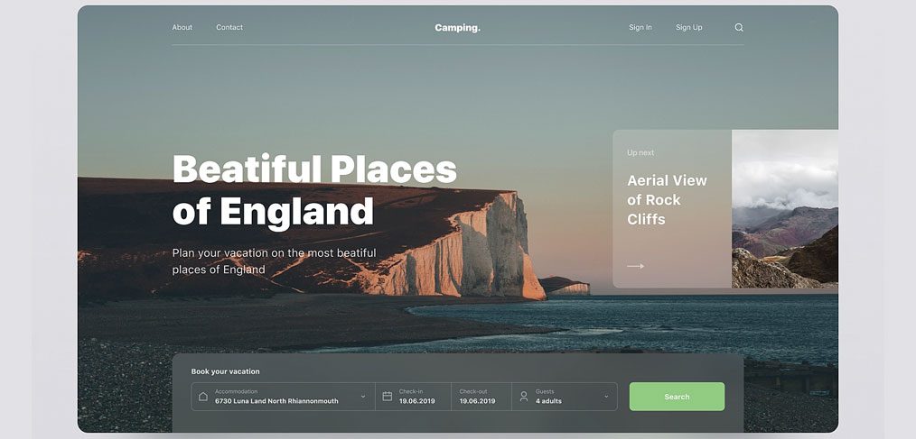 Figma Travel landing page