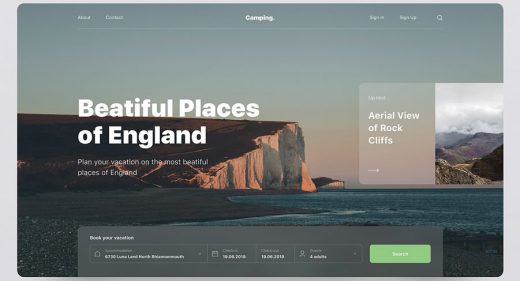 Figma Travel landing page